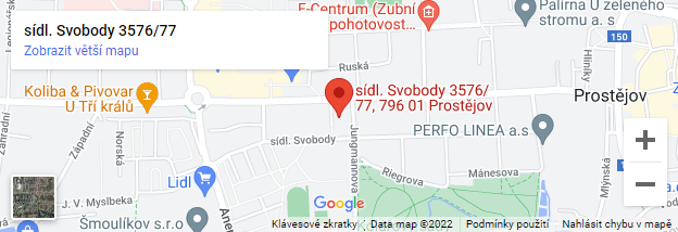 Mapa provozovny