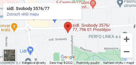Mapa provozovny